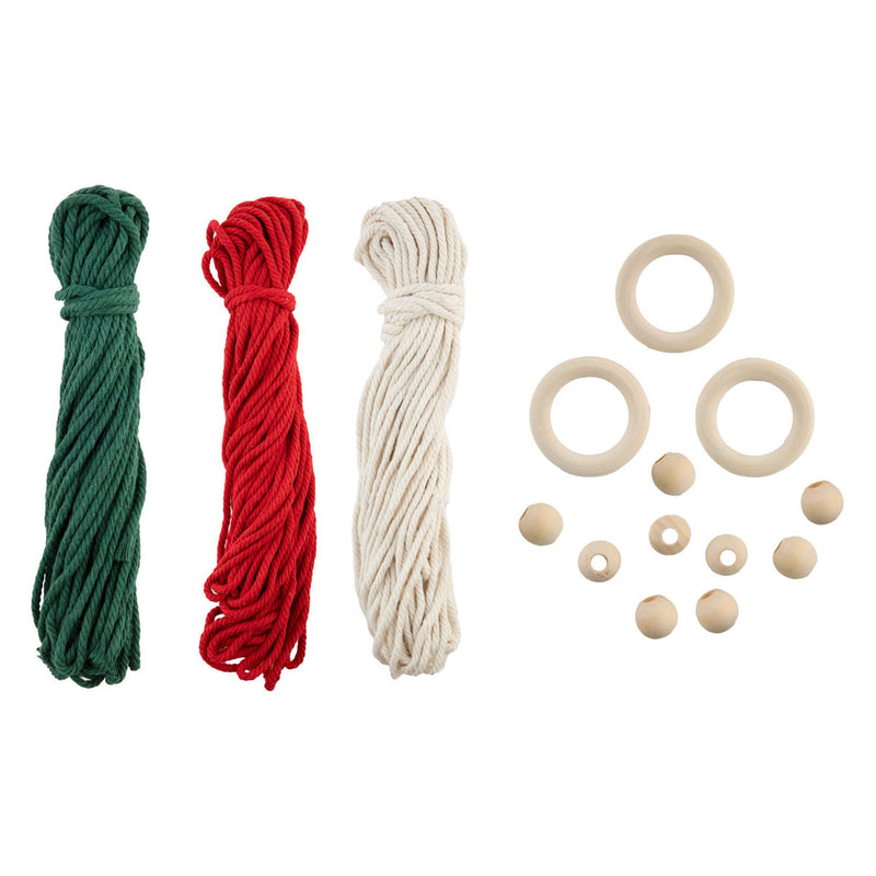Afbeelding laden in galerijviewer, Creative craft group set macrame hangers kerstbomen - 3st.
