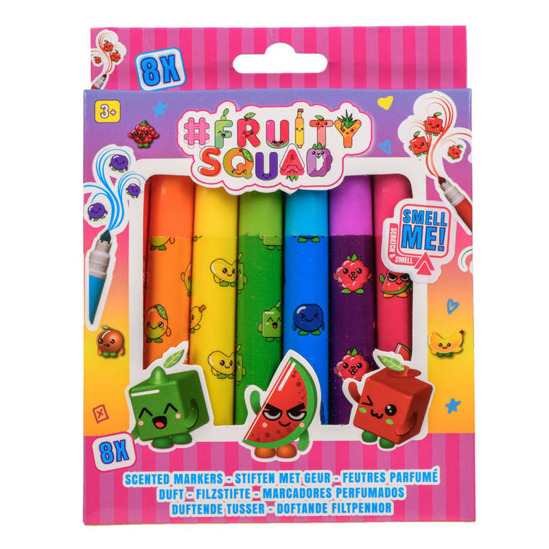 Afbeelding laden in galerijviewer, Canenco fruity squad stiften brede punt met geur, 8st.