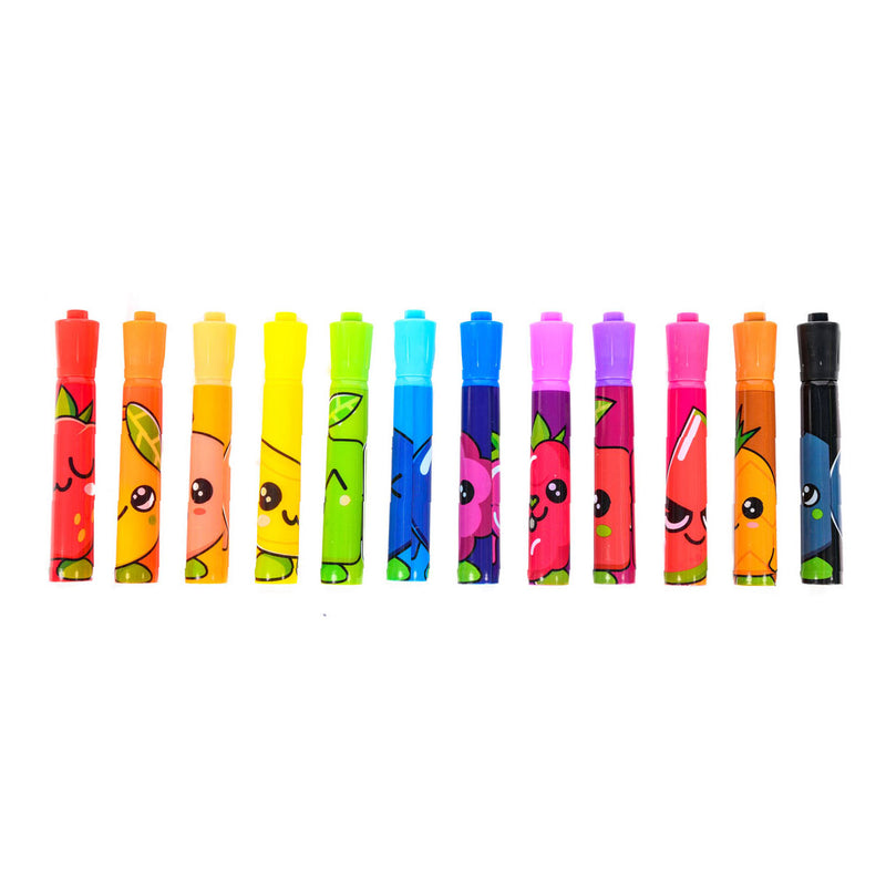 Afbeelding laden in galerijviewer, Canenco fruity squad stiften super brede punt met geur, 12st.