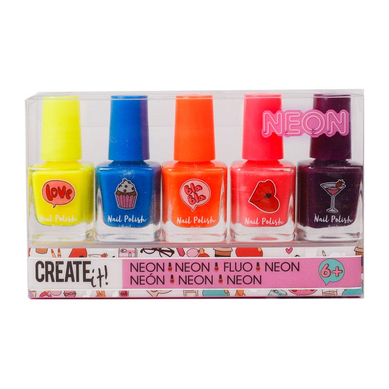 Afbeelding laden in galerijviewer, Create it! beauty nagellak neon, 5st.