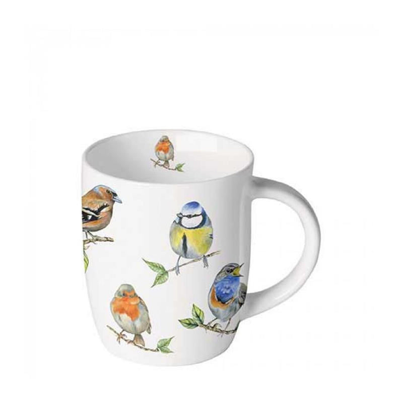 Afbeelding laden in galerijviewer, Ambiente mok 0.2l bird species white