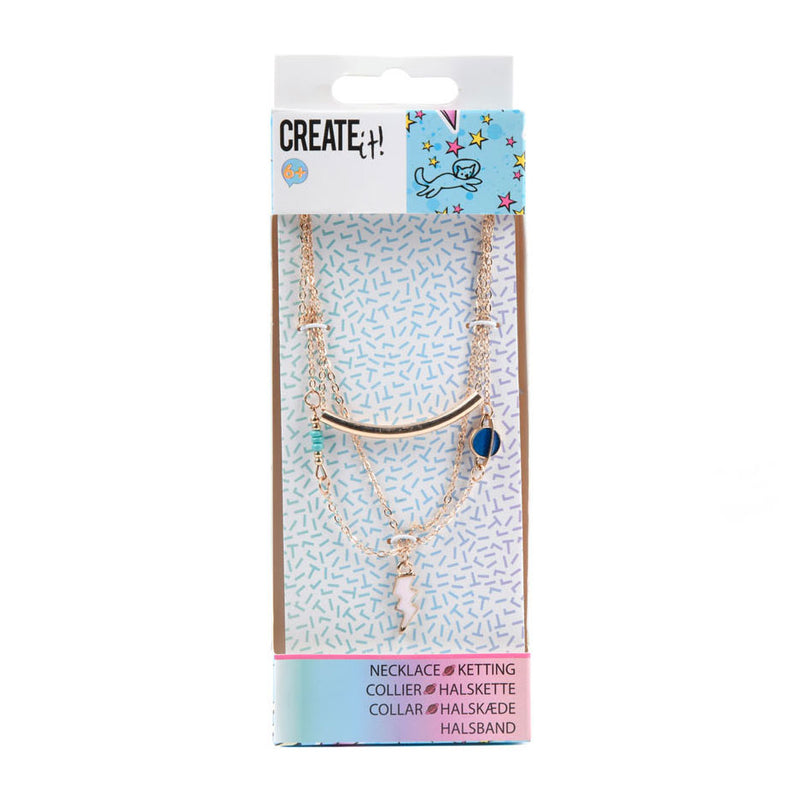 Afbeelding laden in galerijviewer, Create It! Ketting 3-Laags Bedeltjes
