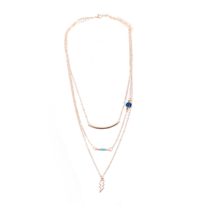 Afbeelding laden in galerijviewer, Create It! Ketting 3-Laags Bedeltjes