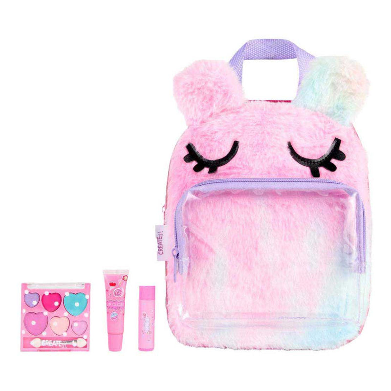 Afbeelding laden in galerijviewer, Merkloos sans marque create it! make-up set in fluffy rugtas