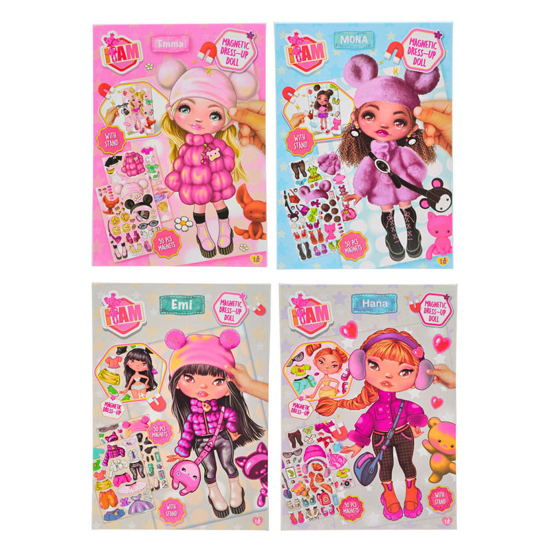 Afbeelding laden in galerijviewer, Canenco i am magnetic dress up doll - winter a5