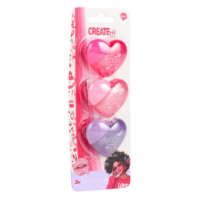 Afbeelding laden in galerijviewer, Canenco create it! love lipgloss hartjes - 3st.