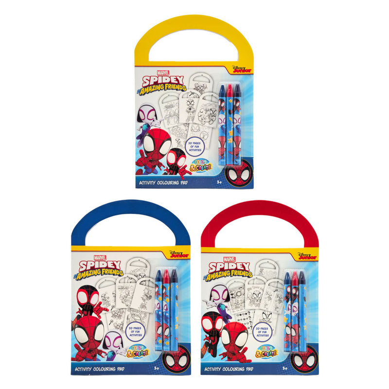 Afbeelding laden in galerijviewer, Canenco spidey activiteitenboek - incl. 3 kleurpotloden