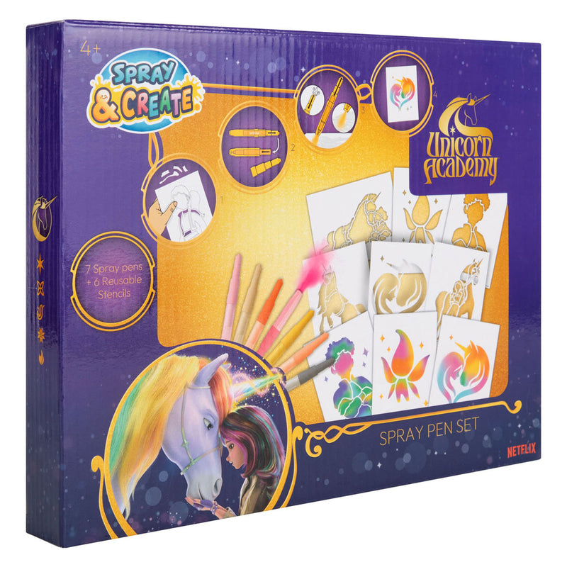 Afbeelding laden in galerijviewer, Canenco unicorn academy blaas pennen set