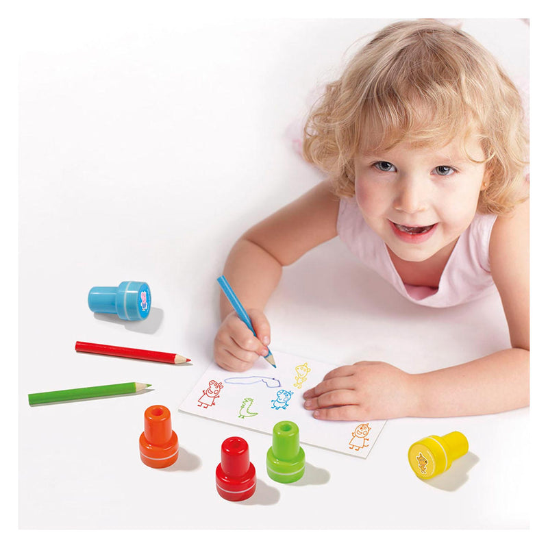 Afbeelding laden in galerijviewer, Totum peppa pig creatieve knutselset met stempels, potloden en stickers - educatief speelgoed junior creatief knutselen stempelen knutselen