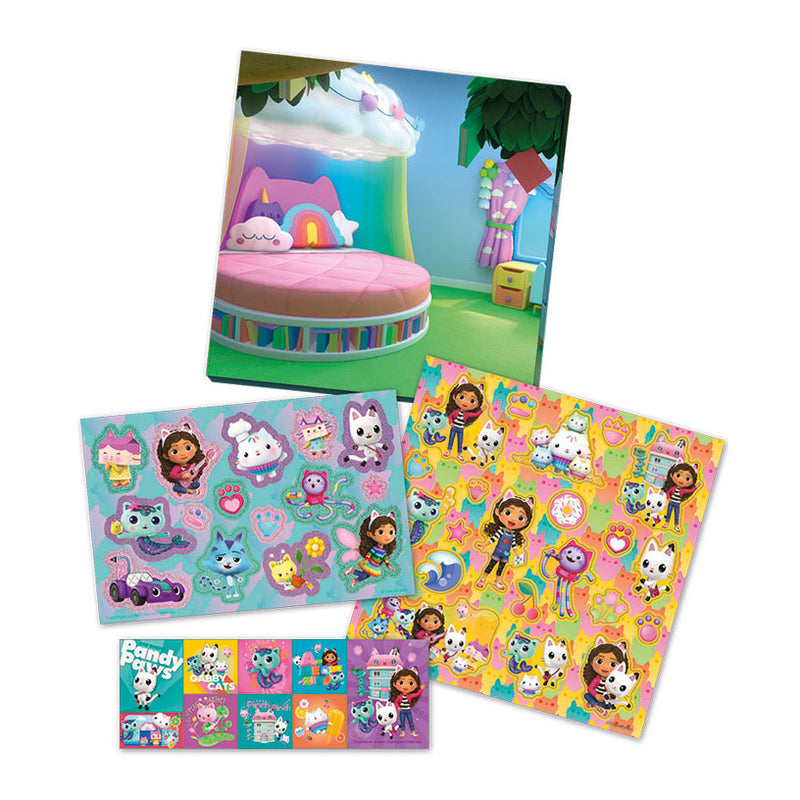 Afbeelding laden in galerijviewer, Totum gabby’s poppenhuis stickerset 3 vellen stickers met speeldecor - gabby’s dollhouse - creatief speelgoed meisjes vanaf 3 jaar