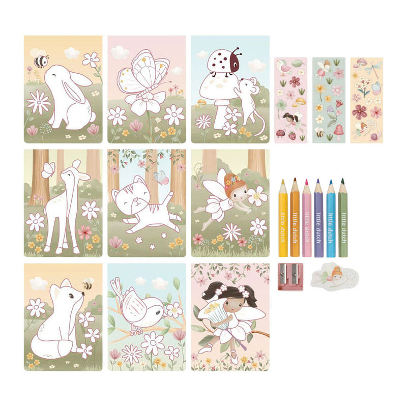 Afbeelding laden in galerijviewer, Little dutch kleurset rosa fairy garden - complete set - cadeautip - creatief speelgoed
