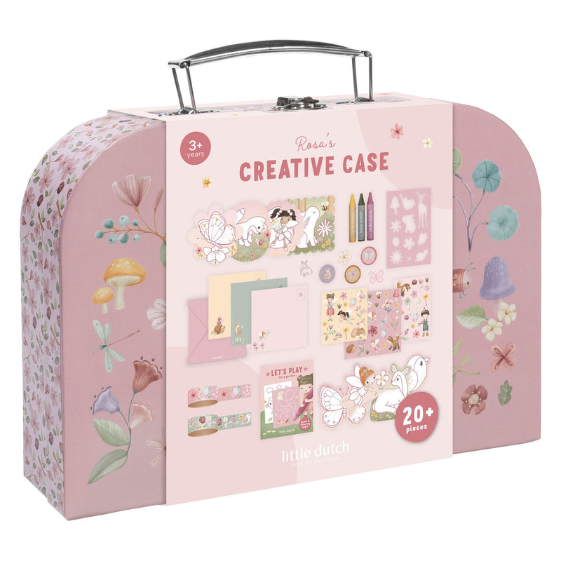Afbeelding laden in galerijviewer, Little dutch knutselkoffer rosa fairy garden - creatief speelgoed - cadeautip