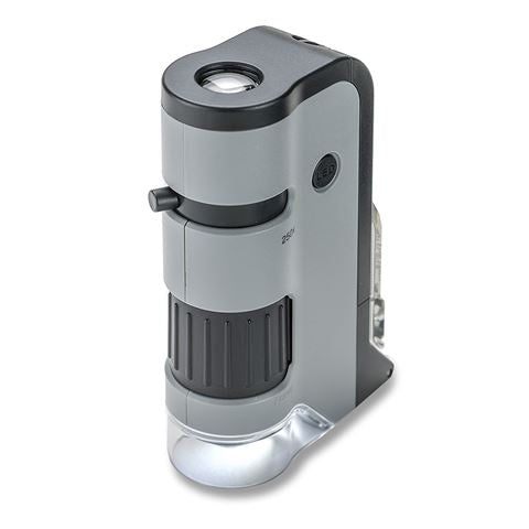 Afbeelding laden in galerijviewer, Carson handmicroscoop mp-250 microflip 100-200x met smartphone adapter