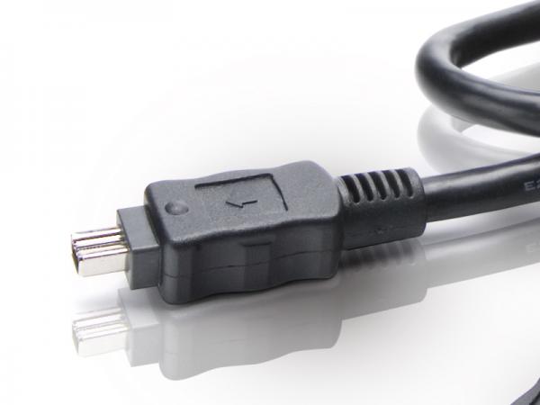 Afbeelding laden in galerijviewer, Conceptronic cc44fw18 firewire 400 cable, 4-p 1.8m, black, m m, 400 mbit s, ieee 1394 1394a