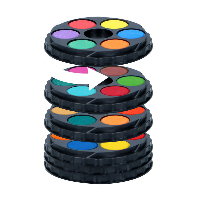 Afbeelding laden in galerijviewer, Waterverfset rond, 36dlg.