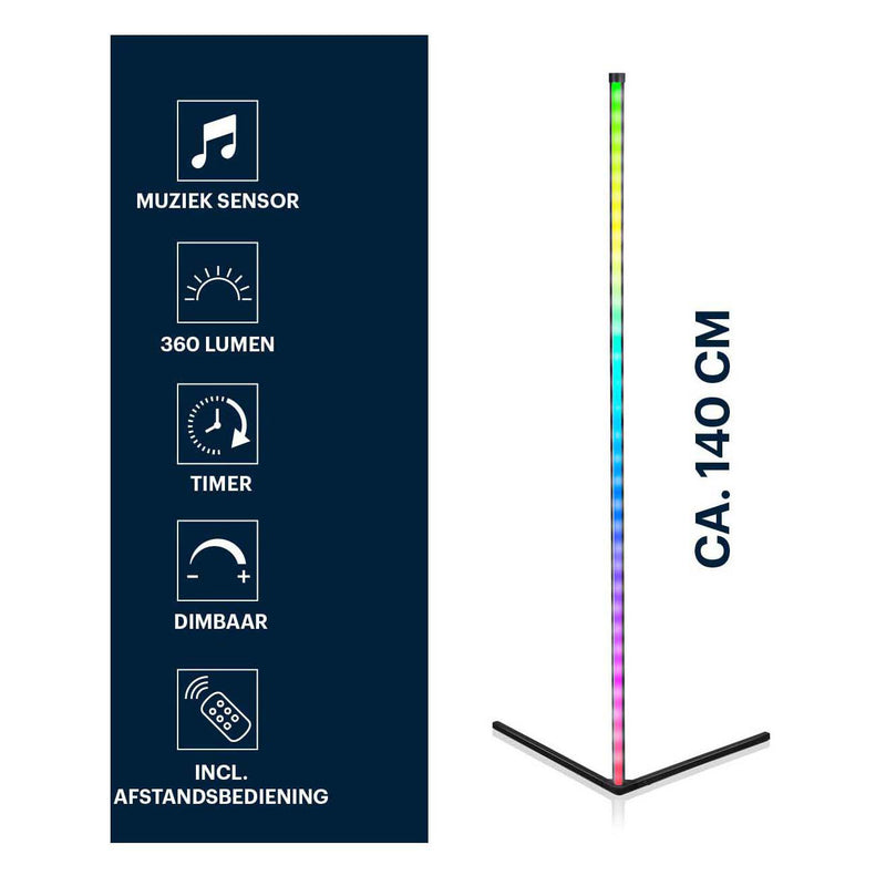 Afbeelding laden in galerijviewer, Grundig led-hoeklamp met afstandsbediening, 140cm