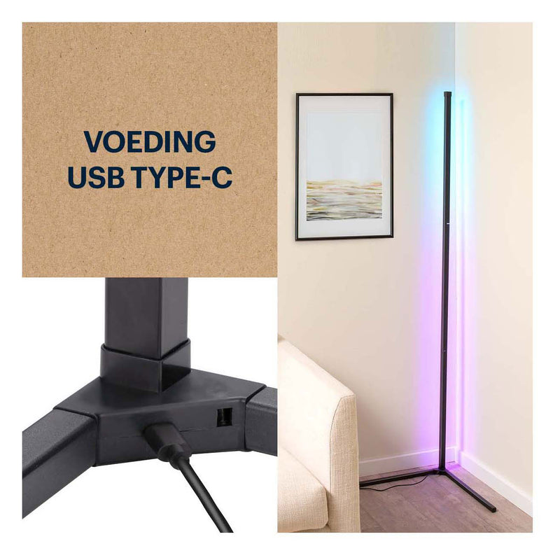 Afbeelding laden in galerijviewer, Grundig led-hoeklamp met afstandsbediening, 140cm