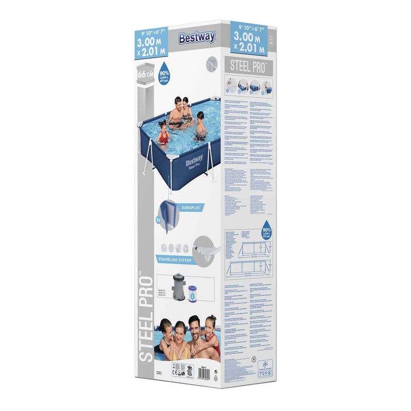 Afbeelding laden in galerijviewer, Bestway zwembad steel pro set rechthoek, 300cm