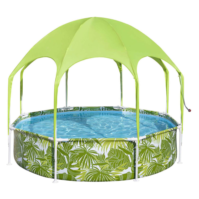 Afbeelding laden in galerijviewer, Bestway my first frame zwembad splash-in-shade play rond met uv zonnescherm, 244cm