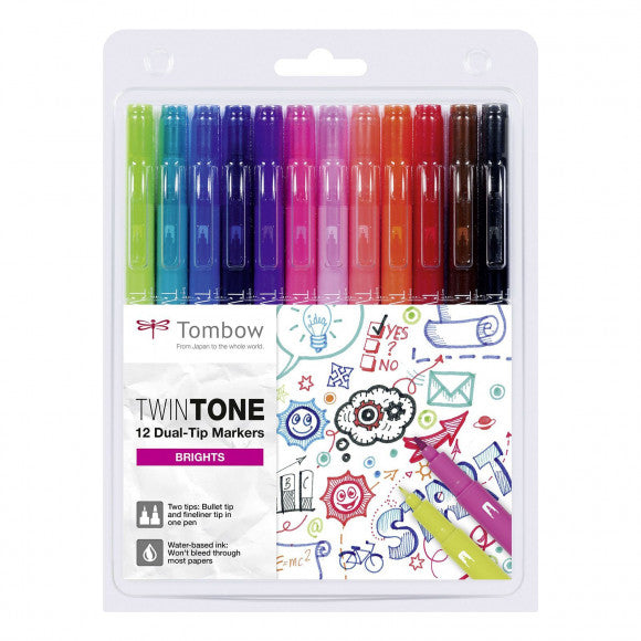 Afbeelding laden in galerijviewer, Tombow • twintone set van 12 bright colors