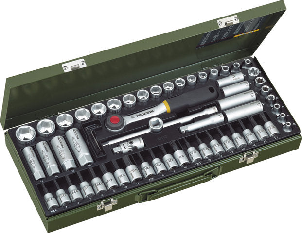 Afbeelding laden in galerijviewer, Proxxon 3 8 super compact set, 65 pieces