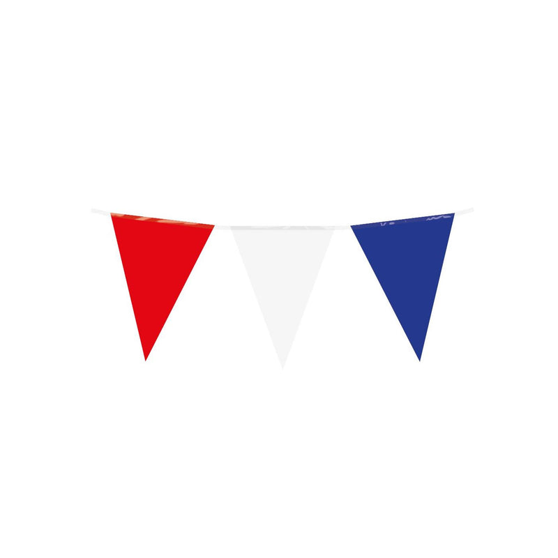 Afbeelding laden in galerijviewer, Paperdreams party vlag - rood wit blauw 10 meter pe polyetheen