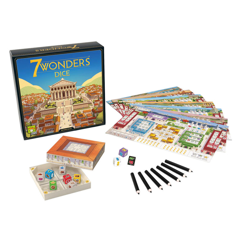 Afbeelding laden in galerijviewer, Repos production asmodee dobbelspel 7 wonders dice strategisch bordspel 2-7 spelers.