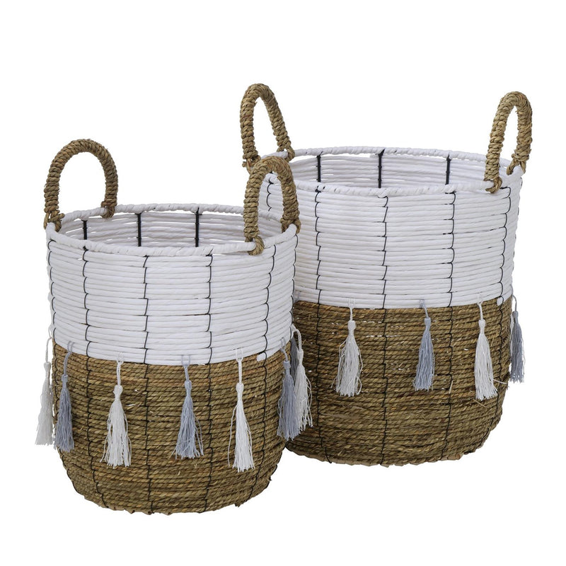 Afbeelding laden in galerijviewer, Boltze home mand raola set a 2st ø26xh28 ø30xh31cm