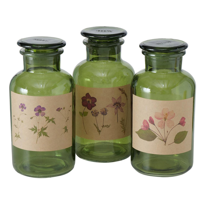 Afbeelding laden in galerijviewer, Boltze home apothekersfles glas drya ø10xh22cm groen
