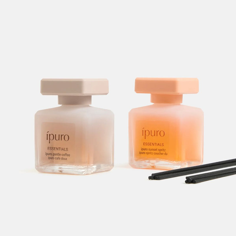 Afbeelding laden in galerijviewer, Ipuro geurdiffuserset gentle coffee sunset spritz 2x50ml