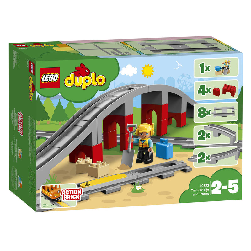 Afbeelding laden in galerijviewer, Lego Duplo LEGO DUPLO 10872 Treinbrug en Rails
