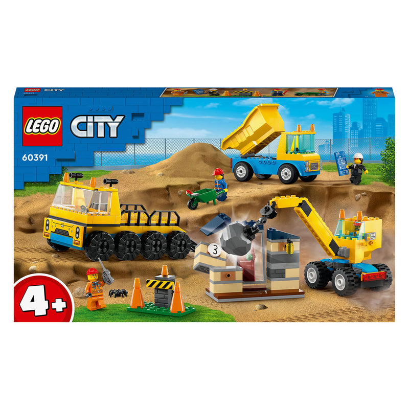 Afbeelding laden in galerijviewer, Lego city 60391 kiepwagen, bouwtruck en sloopkraan
