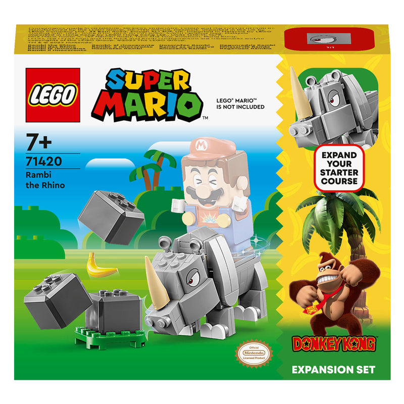 Afbeelding laden in galerijviewer, Lego LEGO Super Mario 71420 Uitbreidingsset: Rambi de Neushoorn
