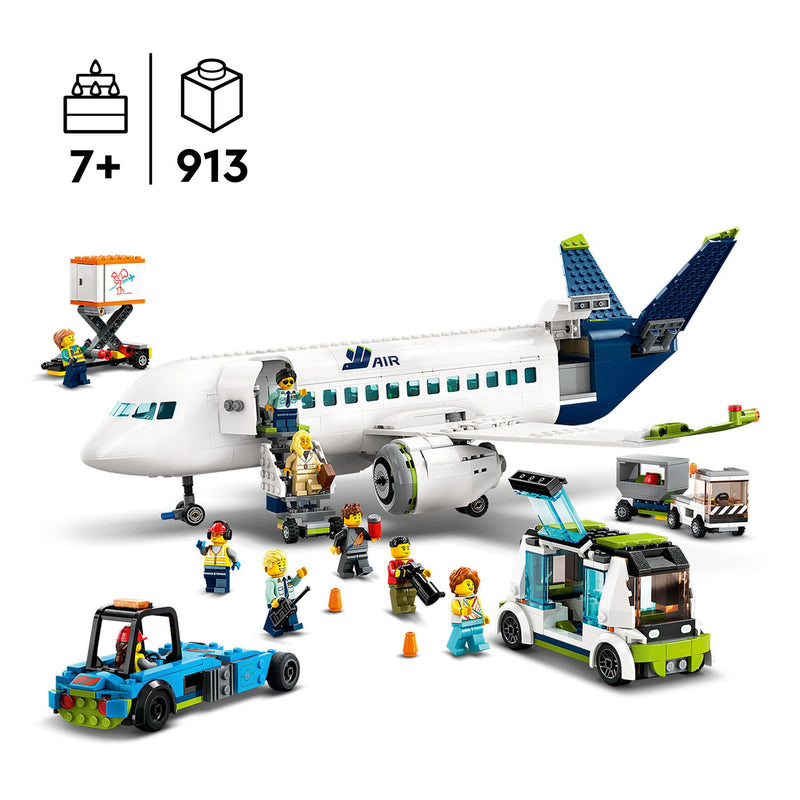 Afbeelding laden in galerijviewer, Lego city passagiersvliegtuig vliegtuig speelgoed set - 60367
