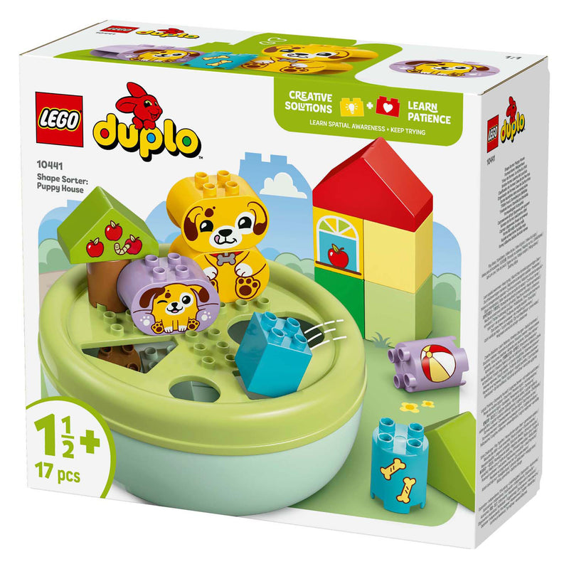 Afbeelding laden in galerijviewer, Lego duplo vormenstoof: puppyhuis educatief dieren speelgoed voor kinderen 10441