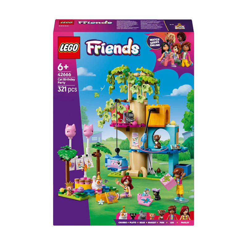 Afbeelding laden in galerijviewer, Lego ® friends kattenverjaardagsfeestje en boomhut set - 42666