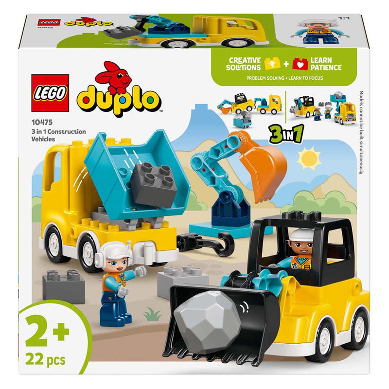Afbeelding laden in galerijviewer, Lego duplo town 10475 - 3-in-1 bouwvoertuigen - creatief speelgoed
