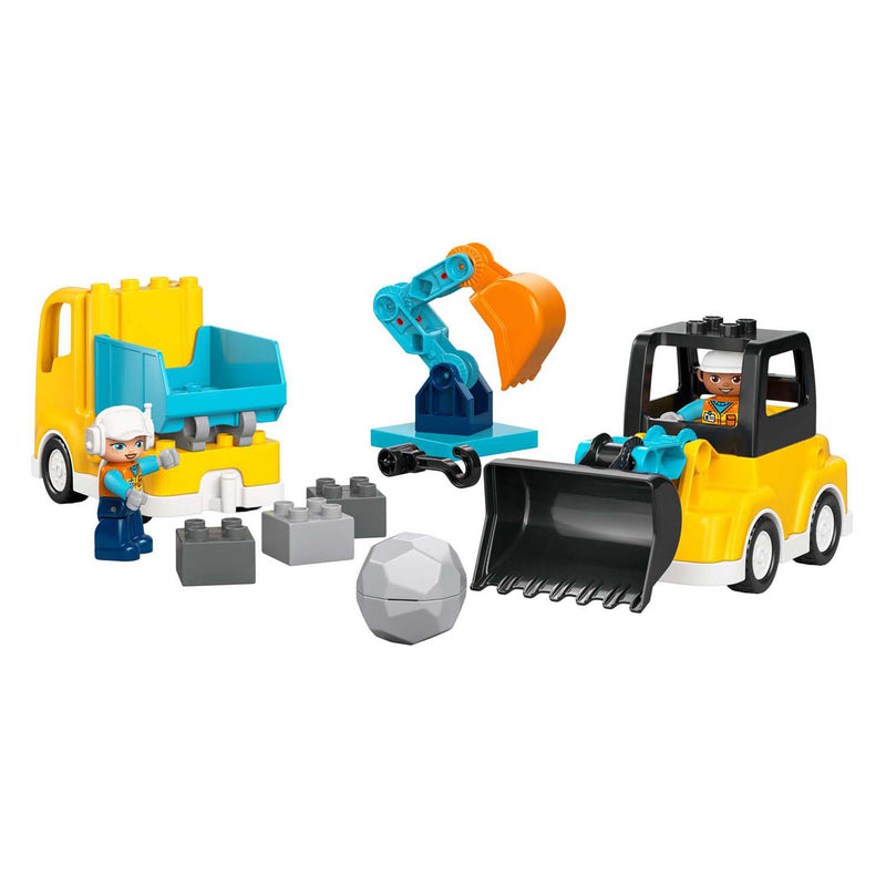 Afbeelding laden in galerijviewer, Lego duplo town 10475 - 3-in-1 bouwvoertuigen - creatief speelgoed