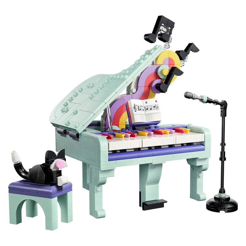 Afbeelding laden in galerijviewer, Lego creator 3in1 piano met kat en radio en platenspeler speelgoed voor kinderen 31392