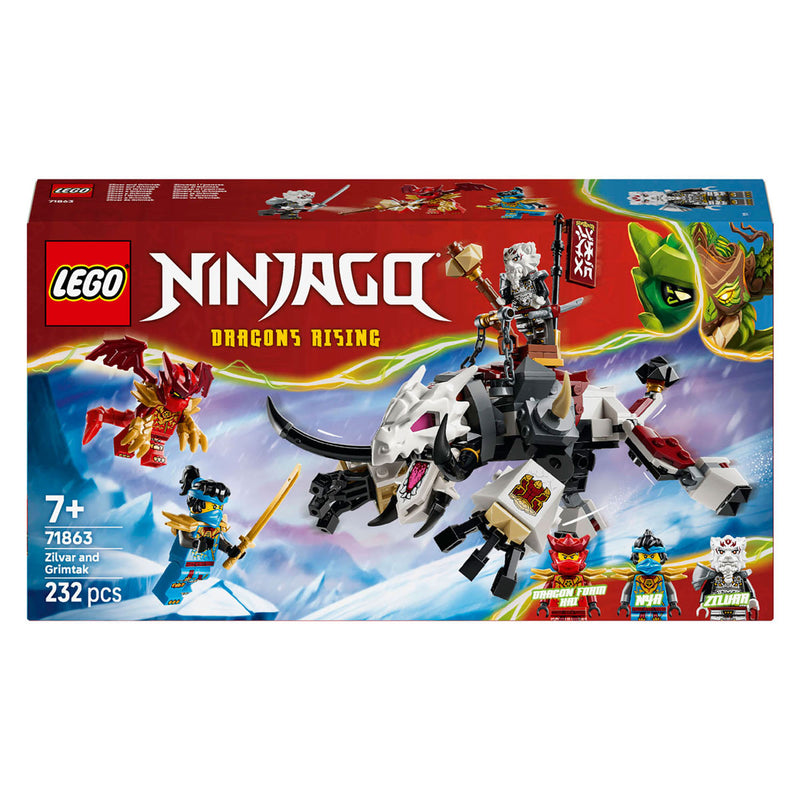 Afbeelding laden in galerijviewer, Lego ninjago 71863 zilvar en grimtak het drakenbeest
