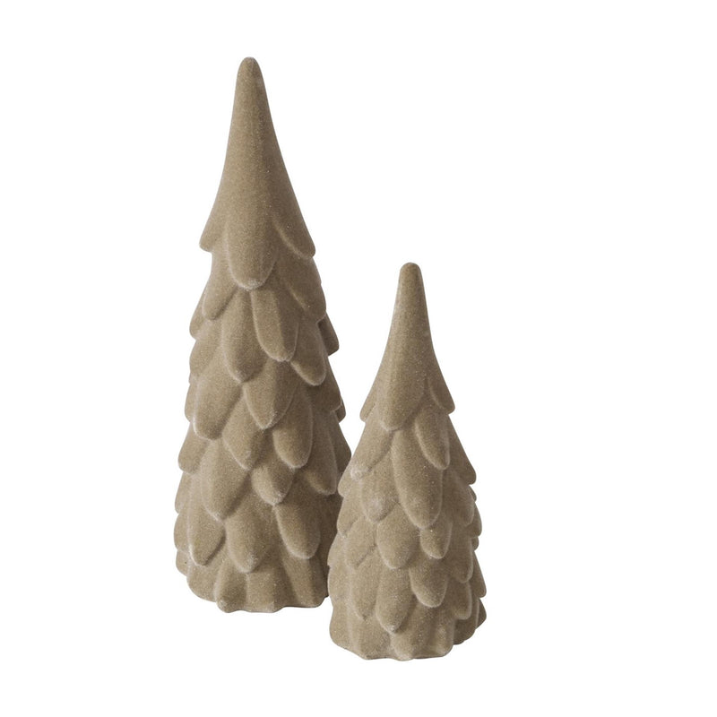 Afbeelding laden in galerijviewer, Boltze home decoratief kerstboom 2-delig h22 cm polyresin beige