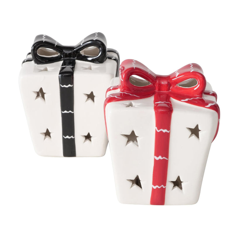Afbeelding laden in galerijviewer, Boltze home beeld cadeautje elina met led h10cm zwart rood