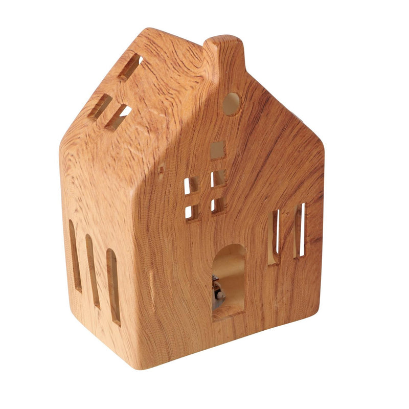 Afbeelding laden in galerijviewer, Boltze home deco huisje hygga porselein met led h14cm (exclusief 3x lr44 batterij)