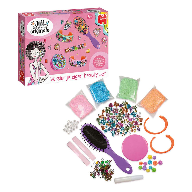 Afbeelding laden in galerijviewer, Jumbo - jill schirnhofer - versier je eigen beauty set - knutselset - knutselpakket 6 jaar