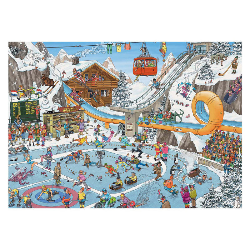 Afbeelding laden in galerijviewer, Jumbo jan van haasteren legpuzzel - winterspelen, 1000st.