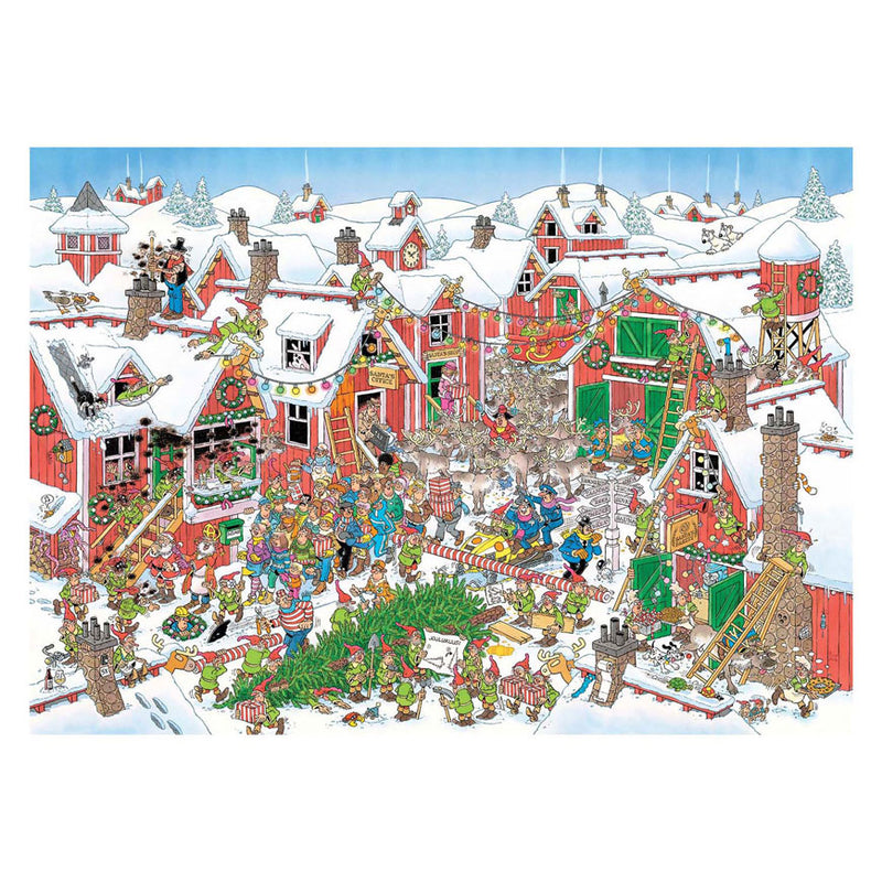 Afbeelding laden in galerijviewer, Jumbo jan van haasteren legpuzzel - het dorp van de kerstman, 1000st.