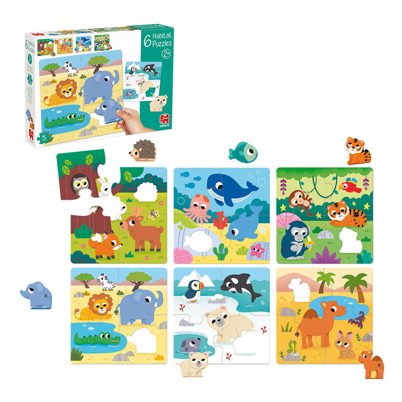 Afbeelding laden in galerijviewer, Jumbo goula puzzel 6 habitat - 5st.