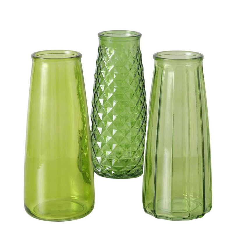 Afbeelding laden in galerijviewer, Boltze home vaas oriana dia9,5x22,5cm glas gelakt groen