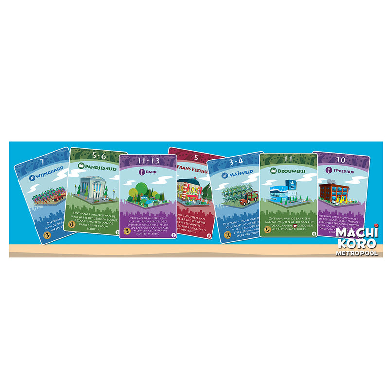 Afbeelding laden in galerijviewer, White goblin games machi koro uitbreiding - metropool