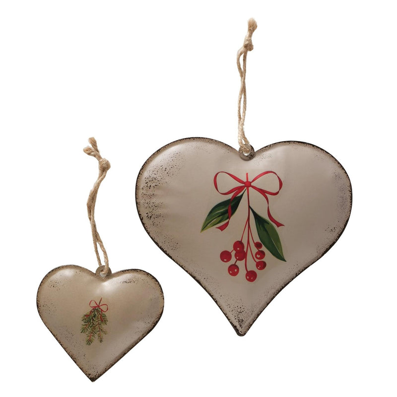 Afbeelding laden in galerijviewer, Boltze home decohanger hart noelle set a 2 stuks l9,5-17cm b1,8-2,3cm h9,5-16,5cm